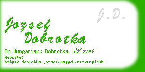 jozsef dobrotka business card